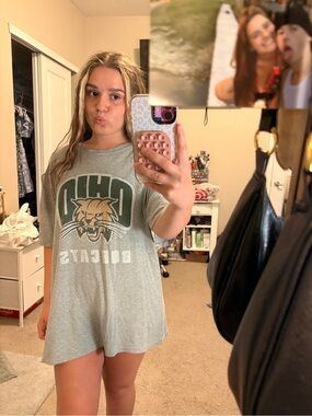 Ohio Bobcats Gray Short Sleeve Tee
